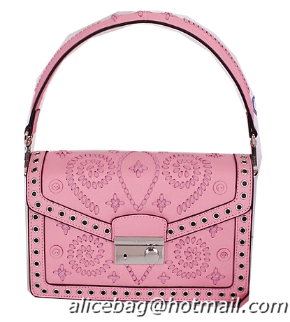 Prada Saffiano Caflskin Leather Flap Bag BN924E Pink