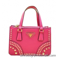 Prada Saffiano Leather Tote Bag B1142B Rose