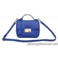 Prada Saffiano Leather Flap Bag BN0960 Blue