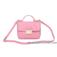 Prada Saffiano Leather Flap Bag BN0960 Pink