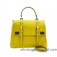 Prada Original Leather Tote Bag BN2789 Yellow