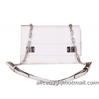 Prada Lux Calf Leather Flap Bag BT0992 White