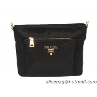 Prada Nylon Fabric Shoulder Bag BT0693 Black