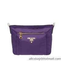 Prada Nylon Fabric Shoulder Bag BT0693 Purple
