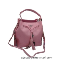 PRADA Smooth Leather Bucket Bag BR5069 Pink