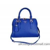 Prada Grainy Leather Top Handle Bags BL1903 Blue