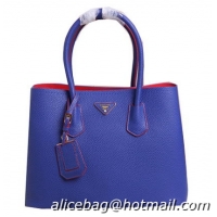 Prada Grainy Leather Tote Bags BN2756 Blue