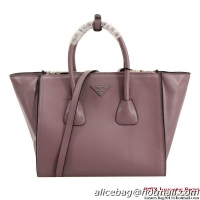 Prada BN2619 Light Purple Smooth Glace Calf Leather Tote Bag