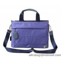 PRADA Tessuto Canvas Briefcase R50785 Purple
