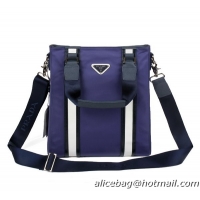 PRADA Tessuto Canvas Messenger Bag VA60034 Purple