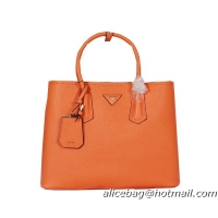 Prada Saffiano Cuir Leather Tote Bag BN2756 Orange