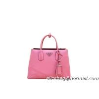 Prada Twin Saffiano Cuir Leather Tote Bag BN2748 Pink