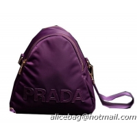 Prada Fabric Shoulder Bag BN2133 Purple