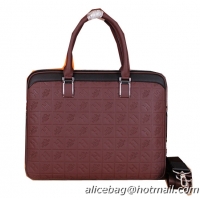 Hermes Briefcase Original Calf Leather H66161 Burgundy