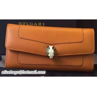 BVLGARI Wallet Pochette in Calf Leather BG0122 Wheat