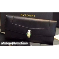 BVLGARI Wallet Pochette in Calf Leather BG0122 Black