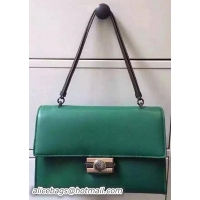 BVLGARI Flap Shoulder Bag Original Leather BG5978 Green