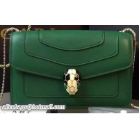BVLGARI Small Shoulder Bag Calfskin Leather BG5573 Green