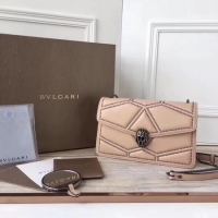 Duplicate BVLGARI Quilted Stardust Original Calfskin Leather 3786 Camel