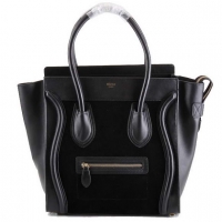 Celine Luggage Bags Jumbo in Suede Black