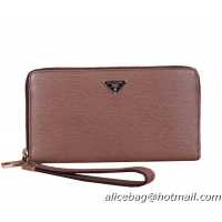 Prada Saffiano Leather Zippy Wallet P6201 Khaki