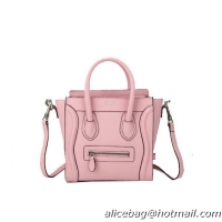 Celine Luggage Nano Bag Grainy Leather CL88029 Pink