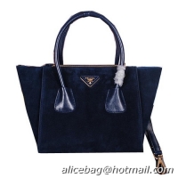 Prada Nubuck Leather Tote Bags BN2625 Royal