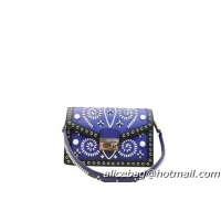Prada BN924E Royal Saffiano Leather Flap Bag