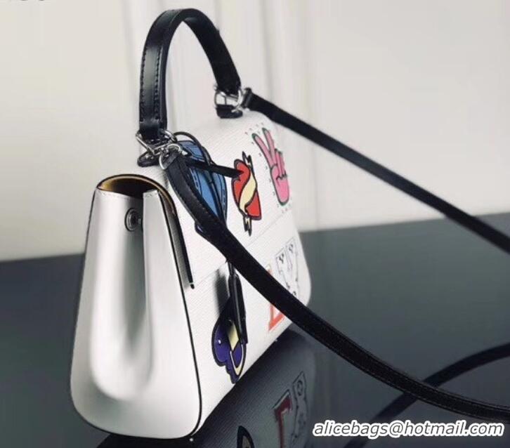 Lowest Price Louis Vuitton Patches Stickers Epi Cluny BB Bag M52484 White 2019