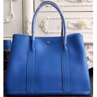 Buy Fashionable Hermes Garden Party 36cm 30cm Tote Bag Original Leather A129L Blue
