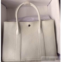 Super Quality Hermes Leather Garden Party Medium Bag H74001 White