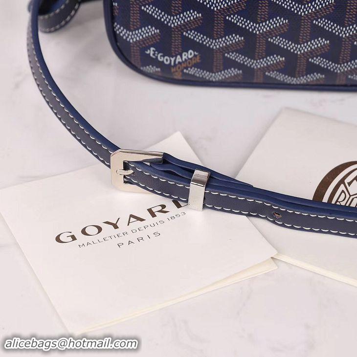 Newly Launched Goyard Small Monogram Camera Bag G46 Navy Blue