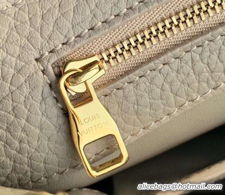 Inexpensive Louis Vuitton Capucines BB Bag Central Stripe Python N90199 Galet