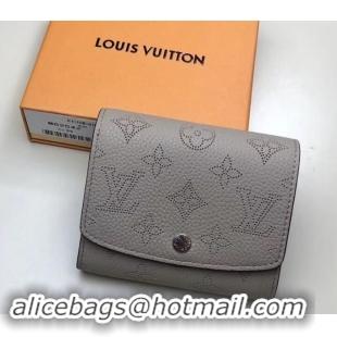 Feminine Louis Vuitton Mahina Leather Iris Compact Wallet M62542 Galet 2019