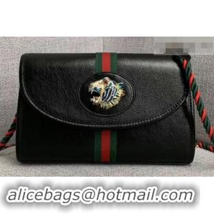 Shop Duplicate Gucci Web Rajah Small Shoulder Bag 570145 Black 2019