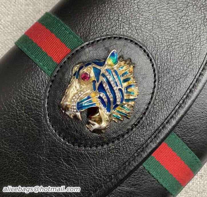 Shop Duplicate Gucci Web Rajah Small Shoulder Bag 570145 Black 2019