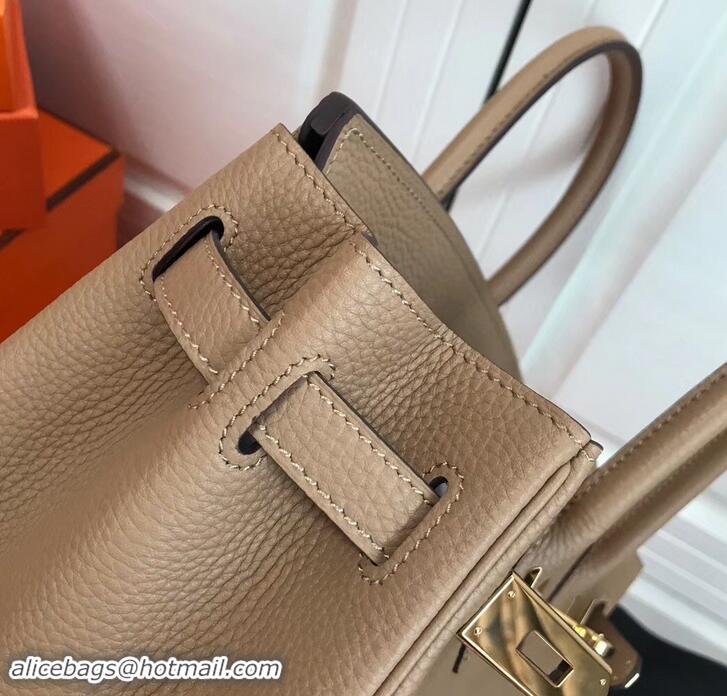 Grade Quality Hermes Birkin 25cm Bag Apricot in Togo Leather With Gold Hardware 423012