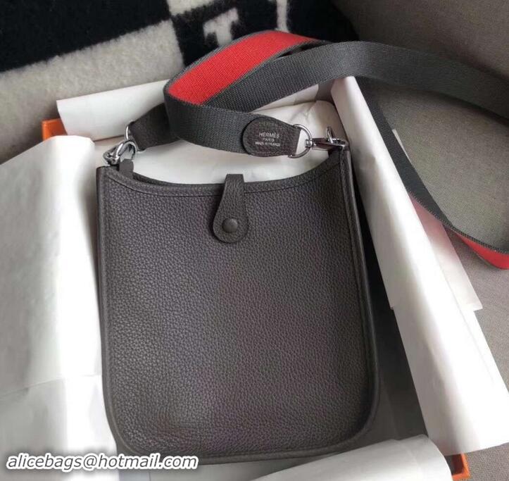 Luxury Classic Hermes Evelyne Mini Bag in Original Togo Leather 423020 Etoupe