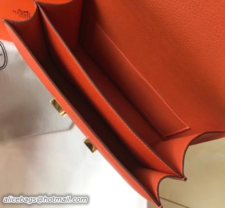 Charming Hermes Constance MM Bag in Epsom Leather Orange with Gold Hardware H42611