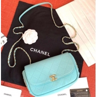 Stylish Chanel Casual Trip Messenger Flap Bag 40061 Light Green 2019