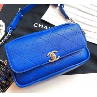 Discount Chanel Casual Trip Waist Bag AS0142 Blue 2019