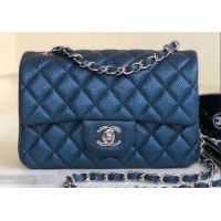 Hot Style Chanel Pearl Caviar Calfskin Small Classic Flap Bag A1116 Blue