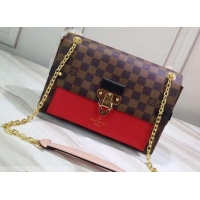 New Style Louis Vuitton Damier Ebene Canvas Vavin PM Chain Bag N40108 Cherry 2019