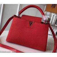 Best Price Louis Vuitton Capucines PM Bag M42237 Red/Silver