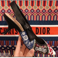 Imitation Dior Heel 6.5cm Embroidered Slingback Pumps High-Heeled Shoe CD1314 2019