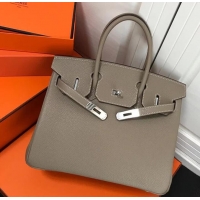Imitation Faux Hermes Birkin 30 Bag In Leather 420014 Dove Grey