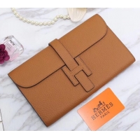 Unique Style Hermes Grained Calf Leather Elan 22 Clutch Bag H442114 Brown