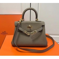 Best Product Hermes mini kelly 20 bag camel in clemence leather with golden hardware H422021
