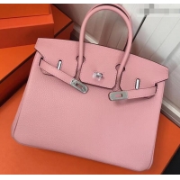 Most Popular Hermes Birkin 25cm Bag Pink in Togo Leather With Silver Hardware 423012