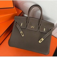 Popular Style Hermes Birkin 25cm Bag Etoupe in Togo Leather With Gold Hardware 423012